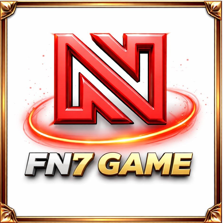 FN7 Game App official logo with red N symbol and gold FN7 Game text on white background